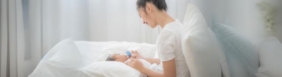 Close-up of a baby sleeping peacefully, illustrating relief from laryngomalacia symptoms after proper treatment.