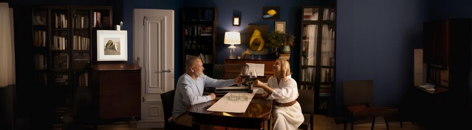 Microscopic view of large granular lymphocytes associated with T-cell large granular lymphocytic leukemia.