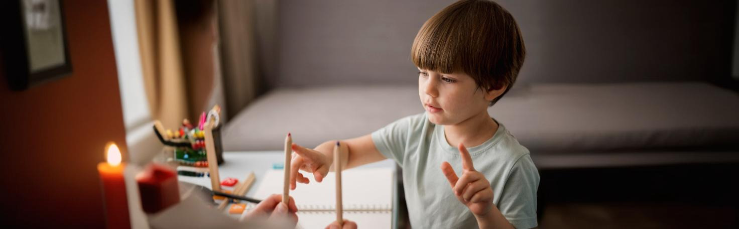 A healthcare provider reviews an ADHD Rating Scale questionnaire to assess symptoms in children and adults.