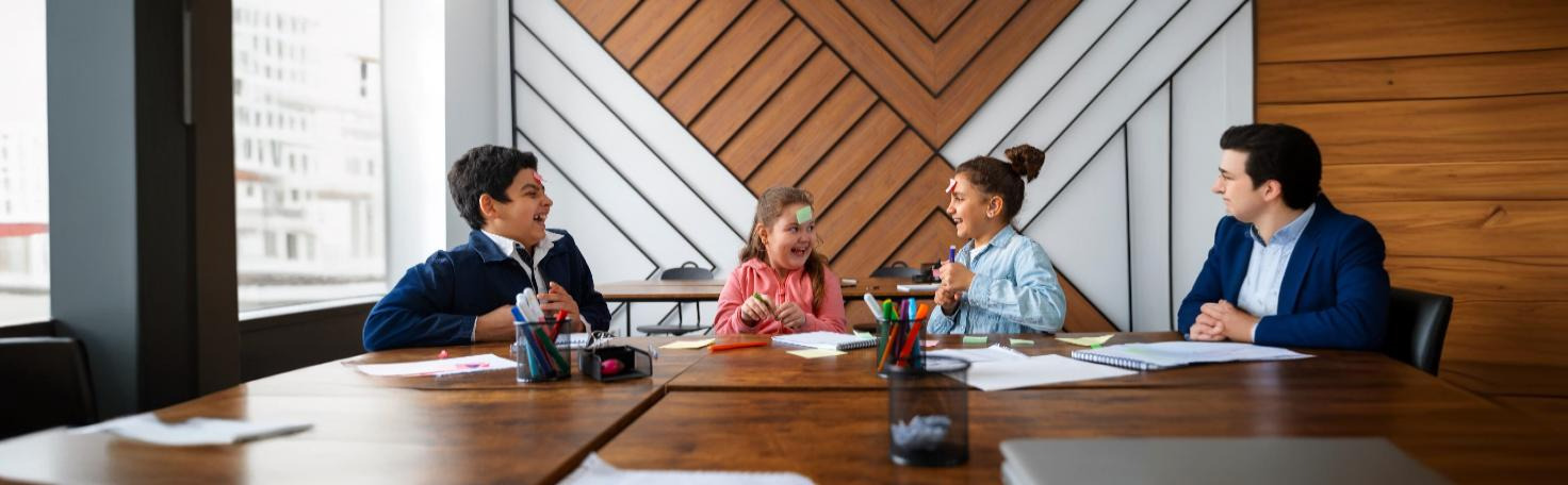 A school inspector evaluating classroom safety and environmental health factors.