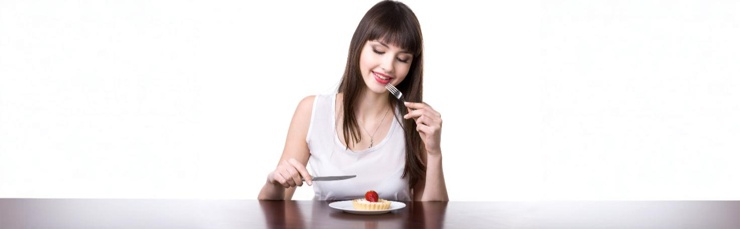 A person taking the EAT-26 test, a widely used eating disorder screening tool, to assess their eating habits and attitudes.