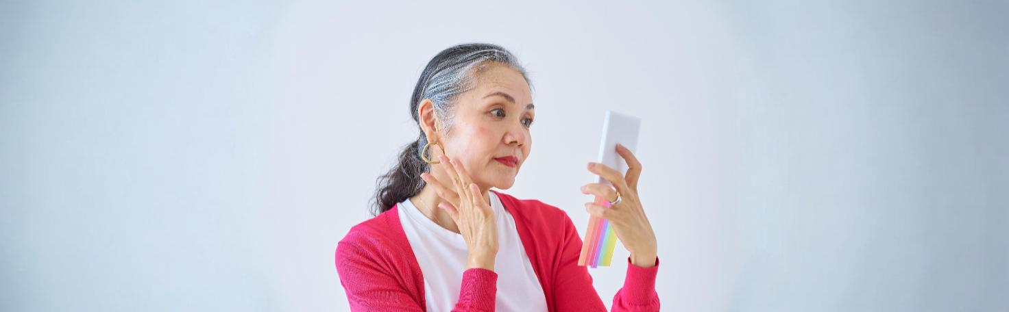 Close-up of a laser treatment session targeting rosacea redness on a patient’s face.
