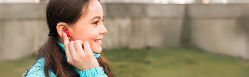 Close-up of a tympanometry test measuring tympanic membrane compliance for ear health assessment.