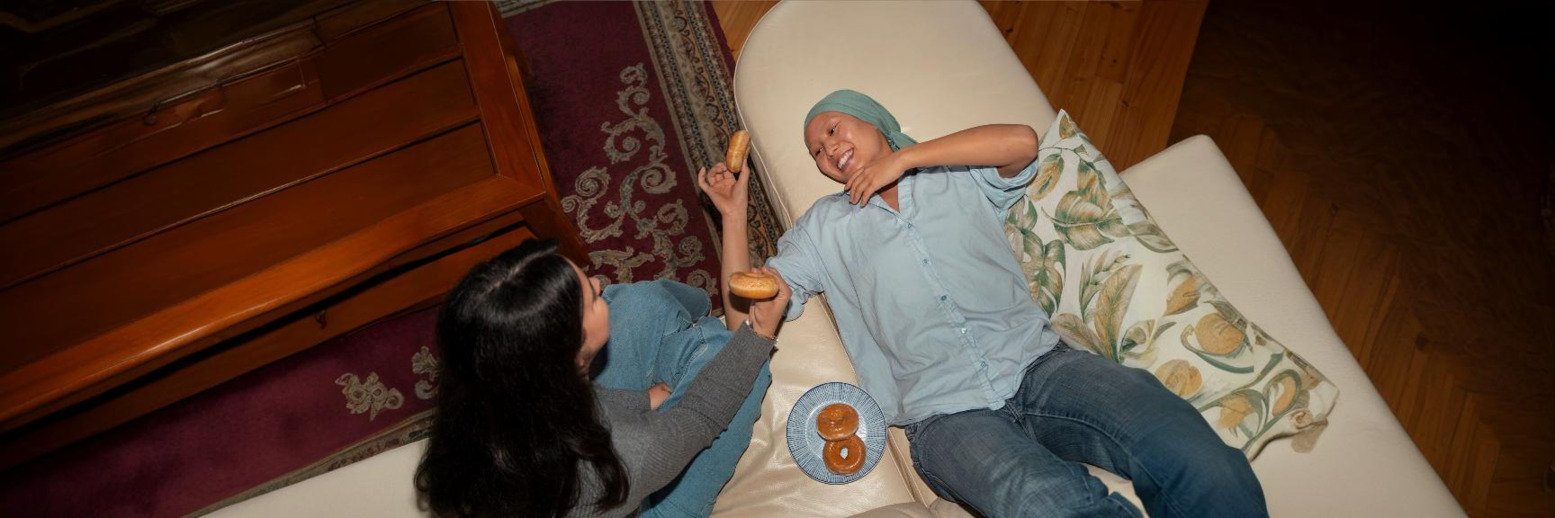 Patient undergoing a PET scan, an advanced imaging test used for detecting cancer, brain disorders, and heart disease.